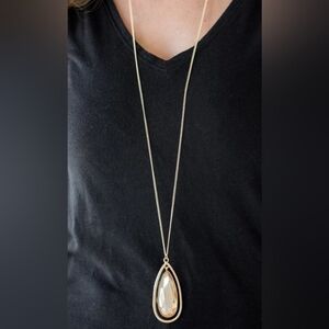 🆕 Champagne Teardrop Long Necklace